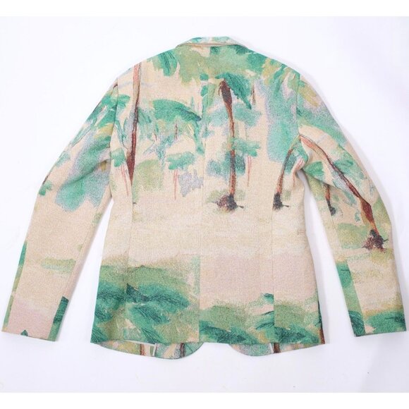 Emporio Armani jacket 48 US 38 tapestry with palm trees $895 blazer - Picture 5 of 10